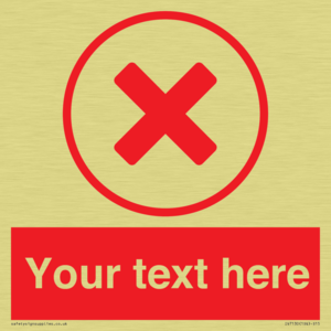 Custom red background, red cross in circle sign